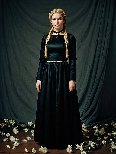 Lady Macbeth Elegant Black Dress Portrait