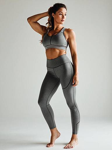 Fit Woman in Monochrome Activewear Portrait