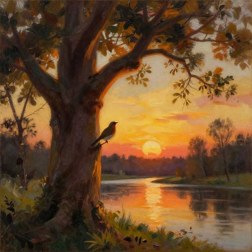 70s Fantasy Sunset with Songbird