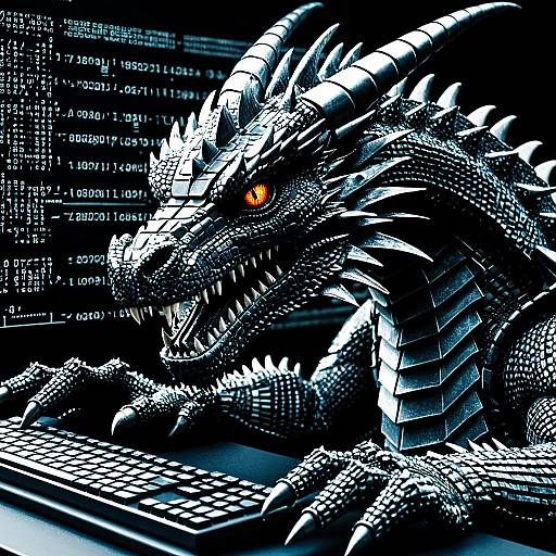 ASCII Dragon Mascot for Cybersecurity