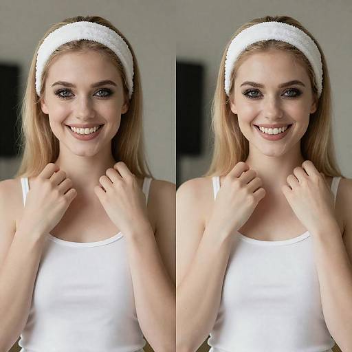 Identical Twins with Dark Makeup Portrait