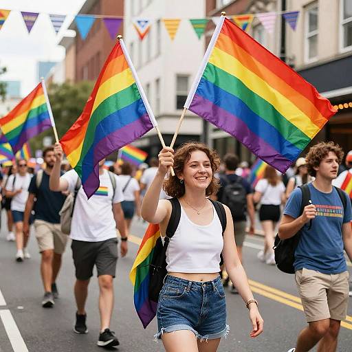 Vibrant LGBTQIAPN Pride Parade Celebration