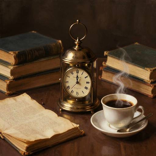 Cozy Antique Alarm Clock Still Life