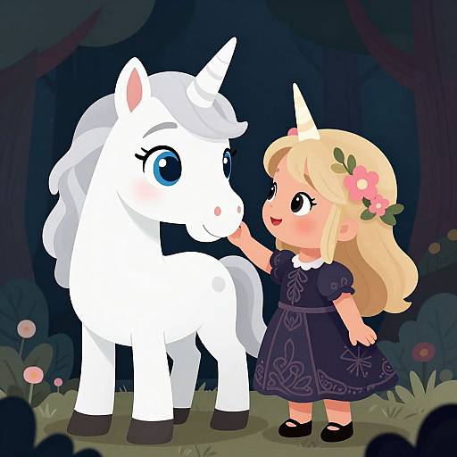 Chibi Girl and Unicorn Connection