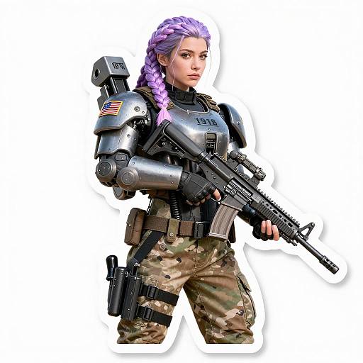 Partial-Mech Border Control Enforcer Sticker