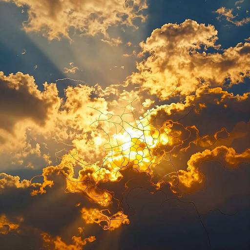 Vibrant Sky with Stained Glass Light