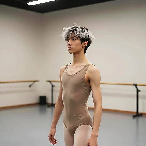 Male Ballet Dancer with Wispy Fringe