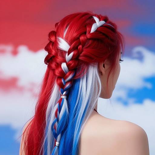 Vivid Braided Hair Portrait