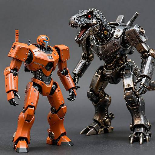 Robô Humanoide vs Robo Dinossauro