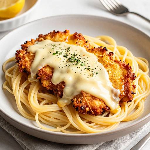 Classic Chicken Parmesan with Spaghetti