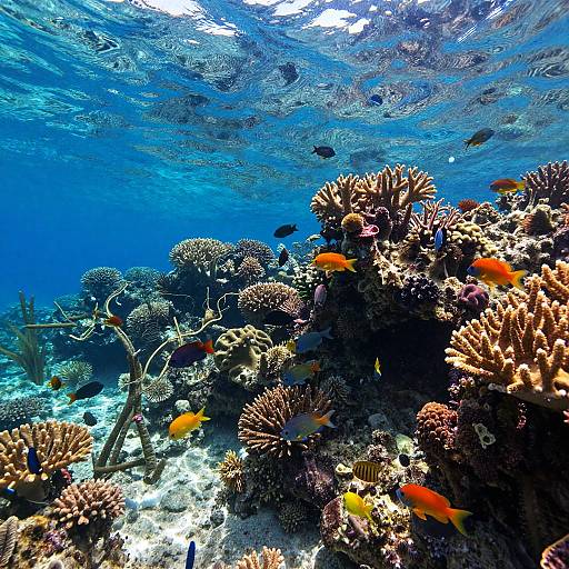 Hyper-Realistic Vibrant Coral Reef Scene