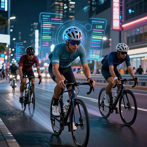 Neon AI-Powered Urban Bike Race