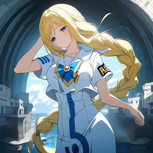 Illustration of Alicia florence, aria (manga) in the style of Coro fae