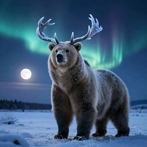 Majestic Centaur-Bear in Frozen Tundra