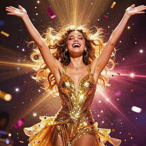 Radiant Celebration with Glittering Colors