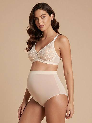 Elegant Maternity Lingerie Fine-Art Portrait