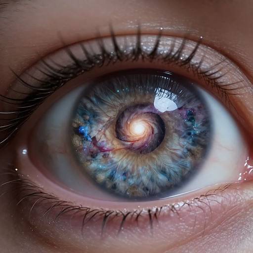 Galaxy Spiral Cyborg Eye Portal