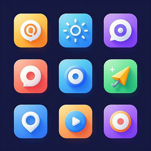 Futuristic AI-Generated Tech Icons