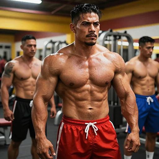 Puerto Rican Bodybuilders in Dynamic Gym