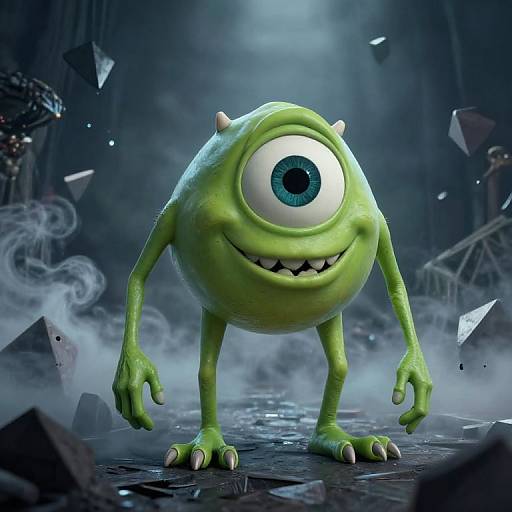 Nightmarish Distorted Mike Wazowski