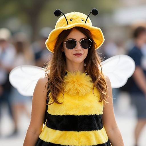 Woman in Bumble Bee Costume