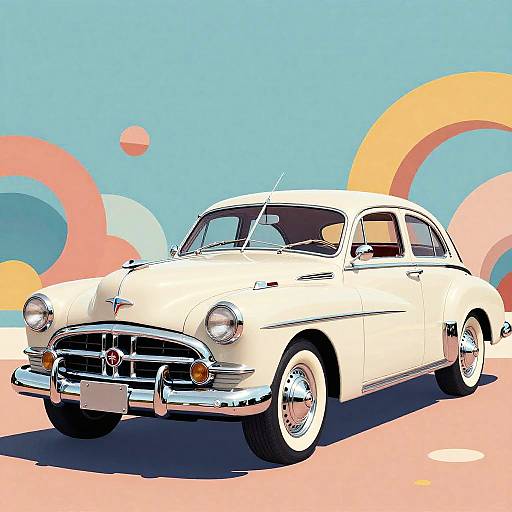 Futuristic Packard Classic Illustration