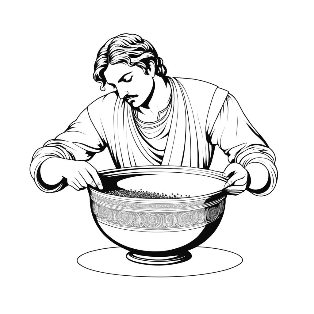 Renaissance-Inspired Graphic of Grain Man