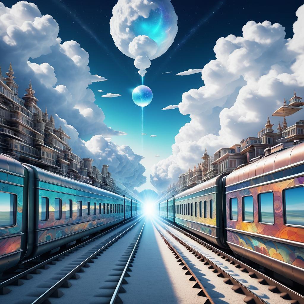 Surreal Sky Train Daydream Machine