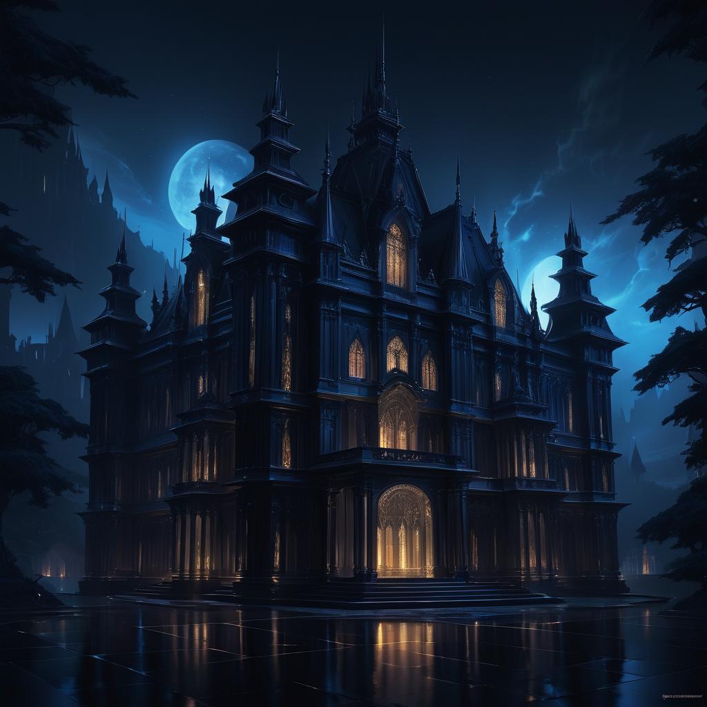 Haunted Palace in Dark Fantasy Style