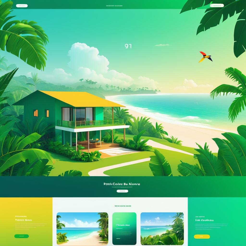 Cinematic Beach House Landing Page Design