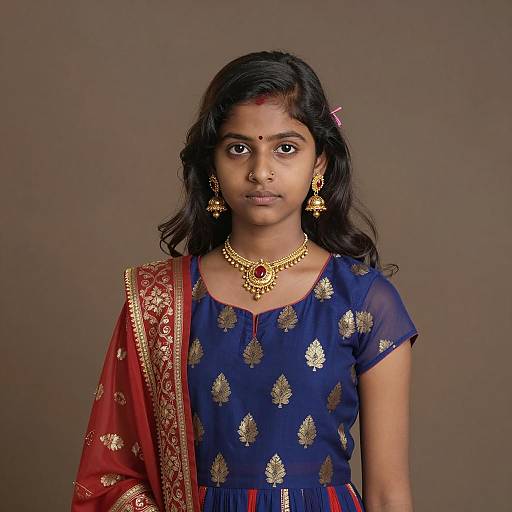 Traditional Indian Portrait of Radha