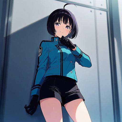 Illustration of Amatori chika, world trigger in the style of Mizuki (flowerlanguage)