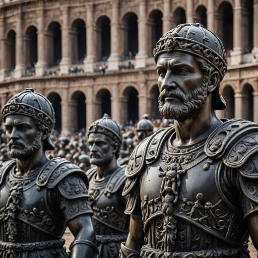 Intricate Colosseum Statues in Granite