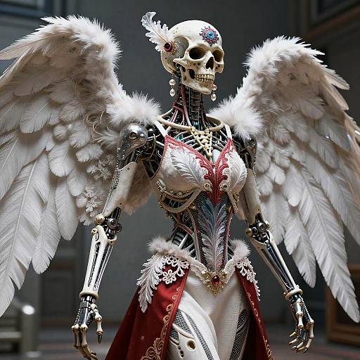 Iridescent Biomechanical Death Angel Armor