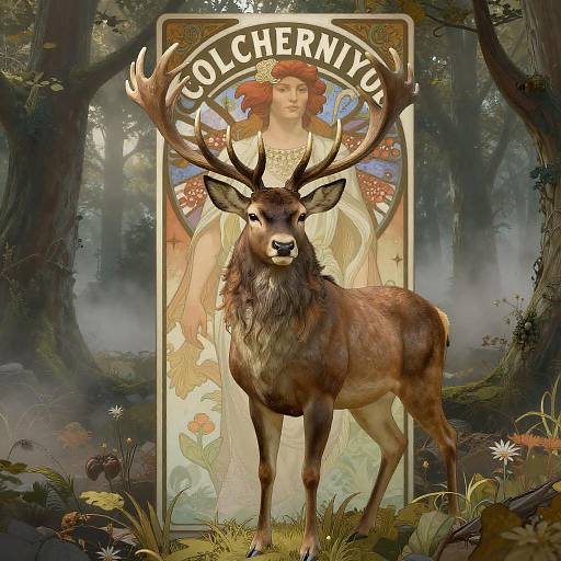Noble Stag in Enchanted Forest