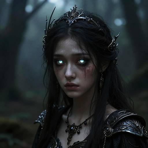 Sorrowful Eyes in Dark Forest