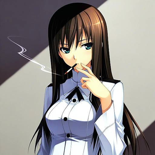 Illustration of Elizabeth f. beurling, world witches series in the style of Shingo (missing link)