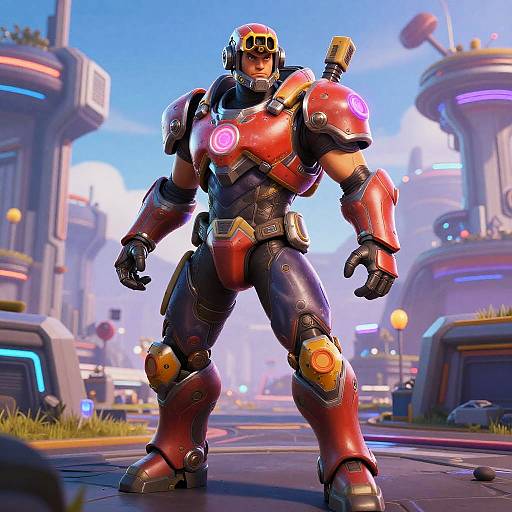 Futuristic Fortnite Neon Armor Skin