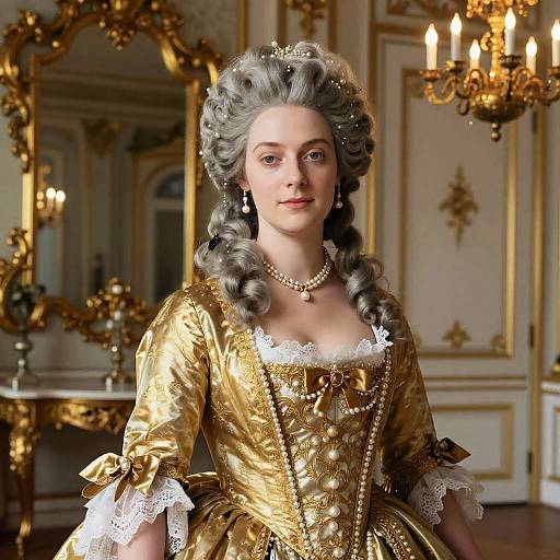 Elegant 18th-Century Baroque Lady