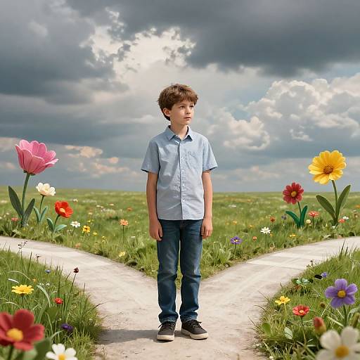 Surreal Puberty Crossroads Scene