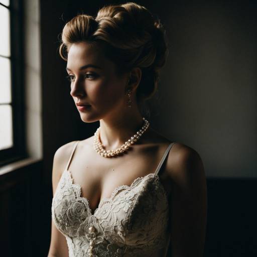 Elegant Bridal Updo in Vintage Style