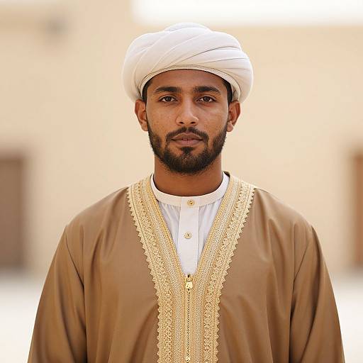 Realistic Moroccan Male Outfit Portrait