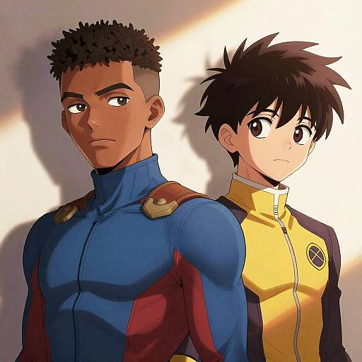 Miles Morales and Deku Portrait Fusion