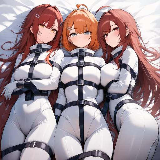 Cosplay Trio: Vibrant Styles and Colors