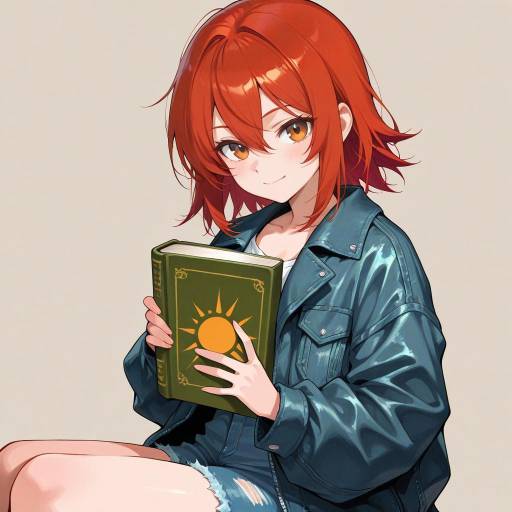 Petite Girl with Freckles and Books Petite Girl with Freckles and Books