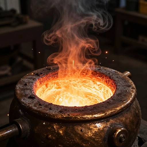 Hyper-Realistic Molten Bronze Close-Up