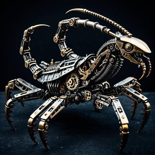 Intricate Steampunk Automaton Scorpion Design