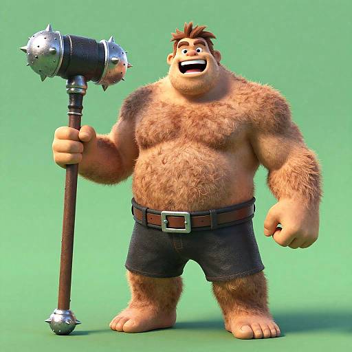 Robust Hairy Giant with Club