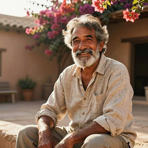 Photorealistic Portrait of Older Hispanic Man