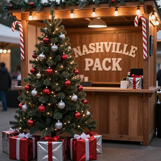 Festive Christmas Tree Display in Nashville